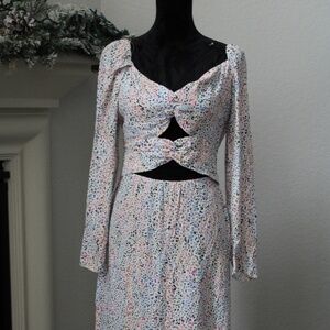 AFRM Sexy Floral Cleavage Semi-Open Back Summer Dress Never Used